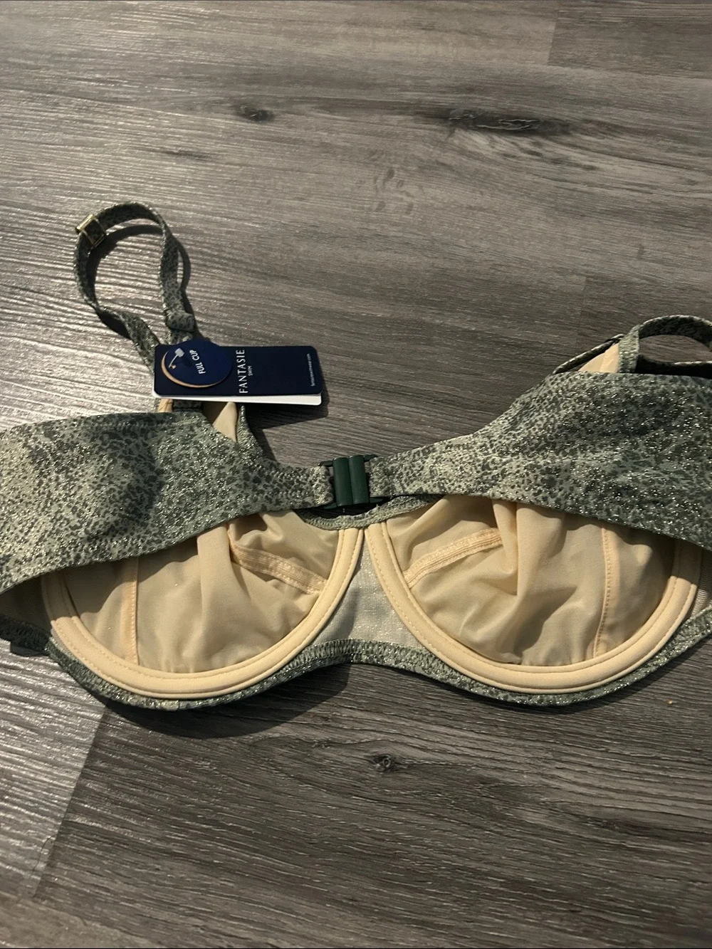 Fantasie Green Textured Underwire Bra